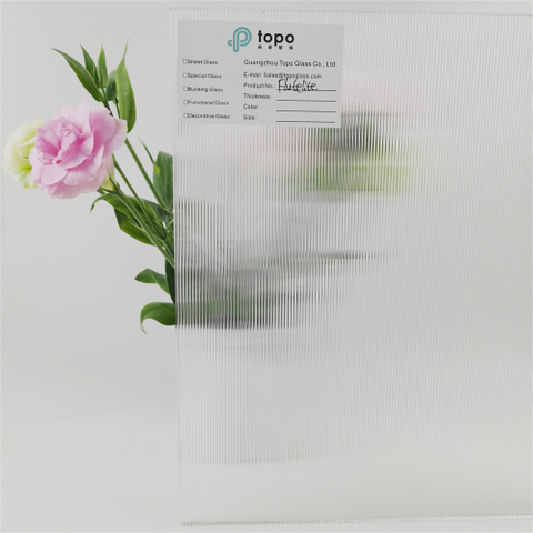 Verre transparent à motif flutélite de 3 mm 4 mm 5 mm