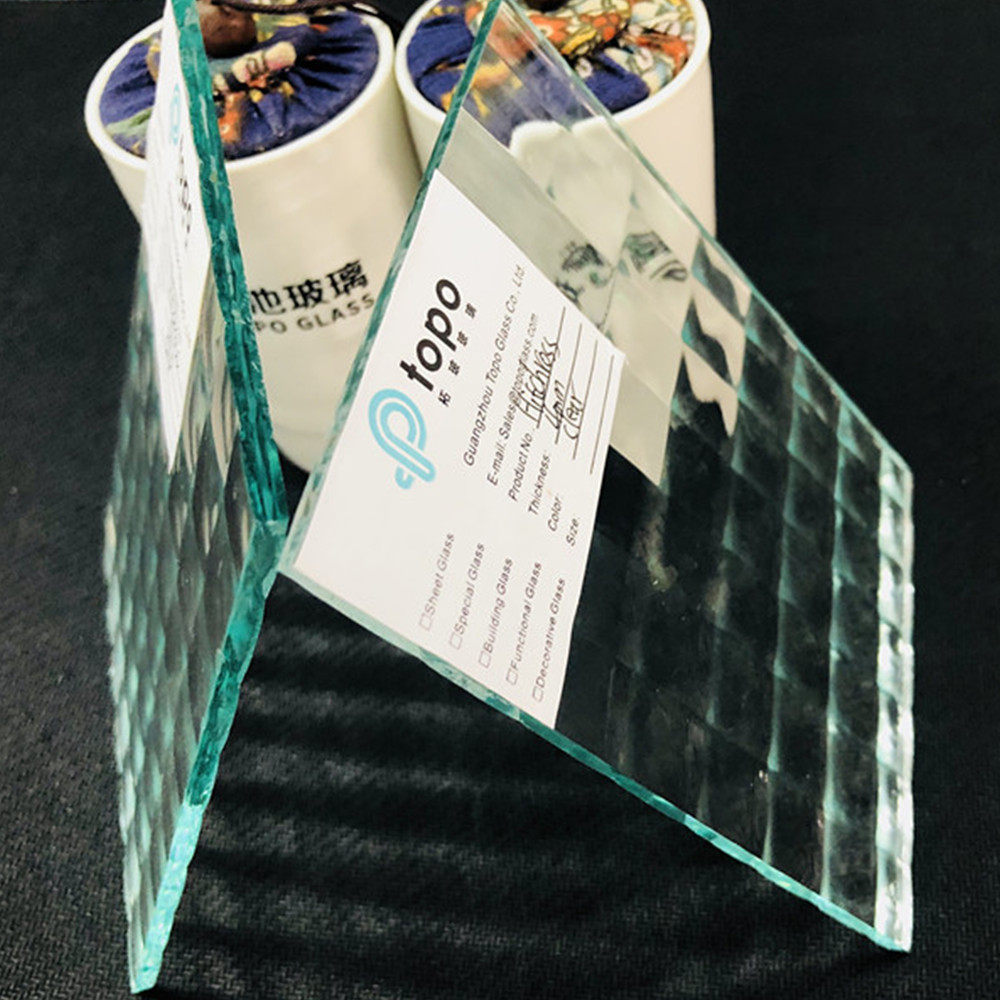 Verre figuré transparent Hitcross de 3 mm 4 mm 5 mm