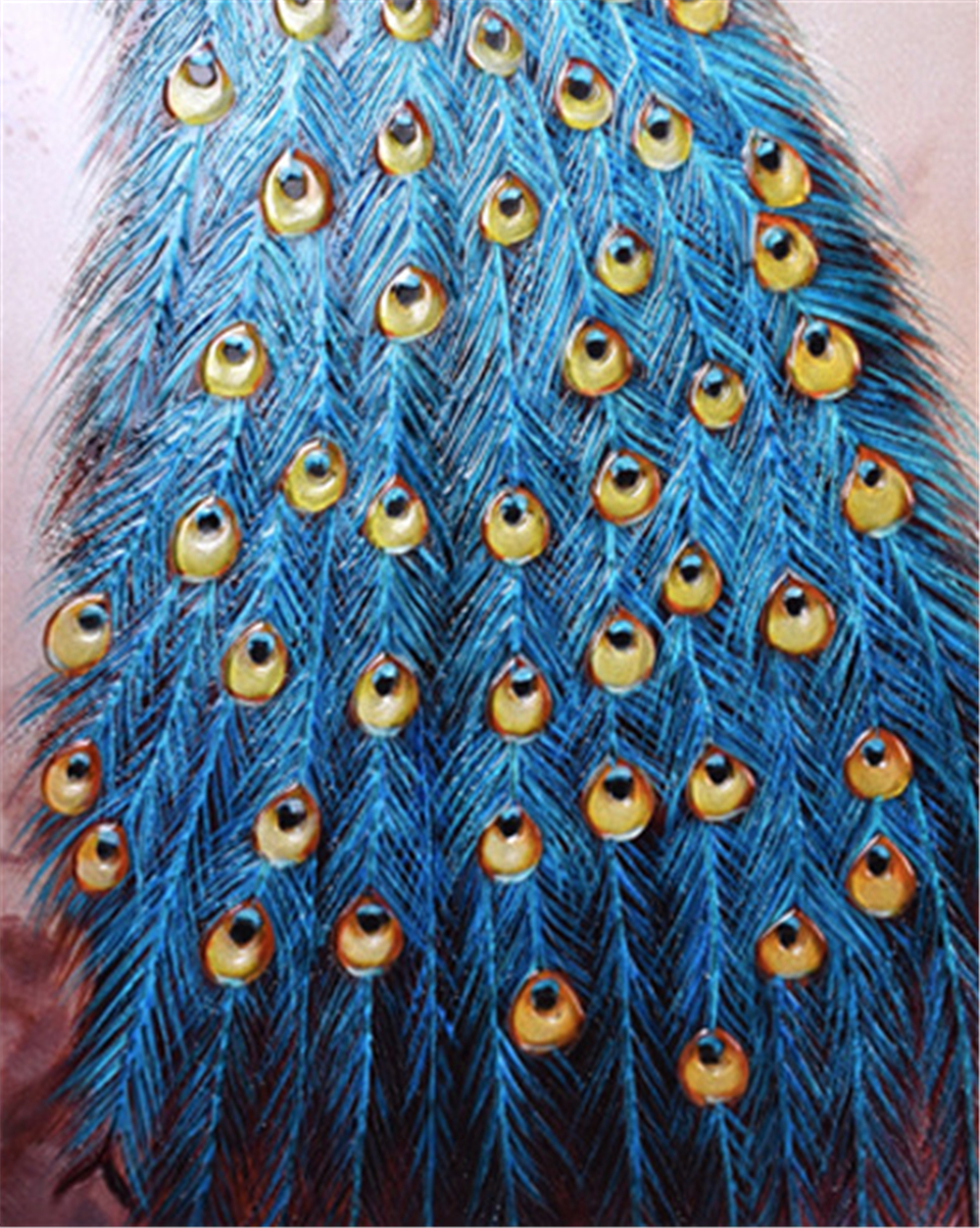 Peinture de paon en verre ultra clair teinté de paons thermofusibles trempés