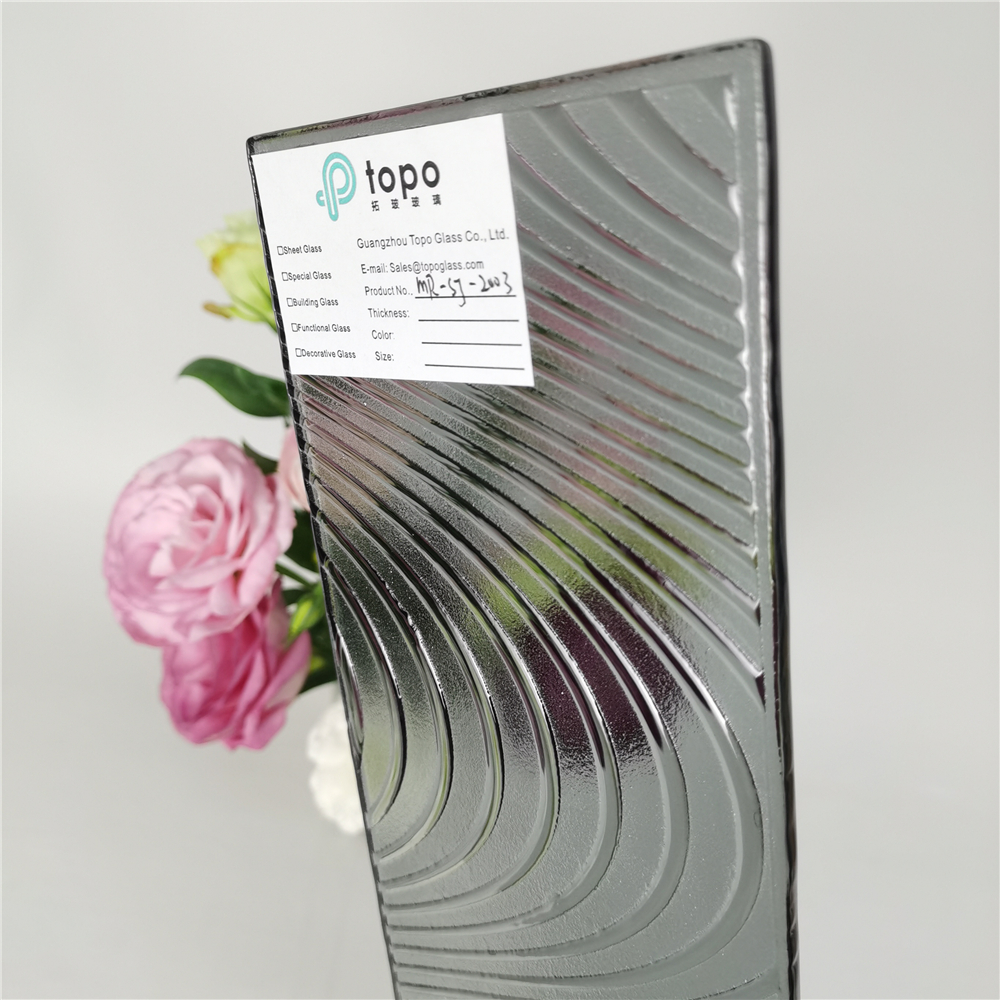 Verre de gaufrage à fusion jaune or / gris / rose / vert / bleu / ultra clair