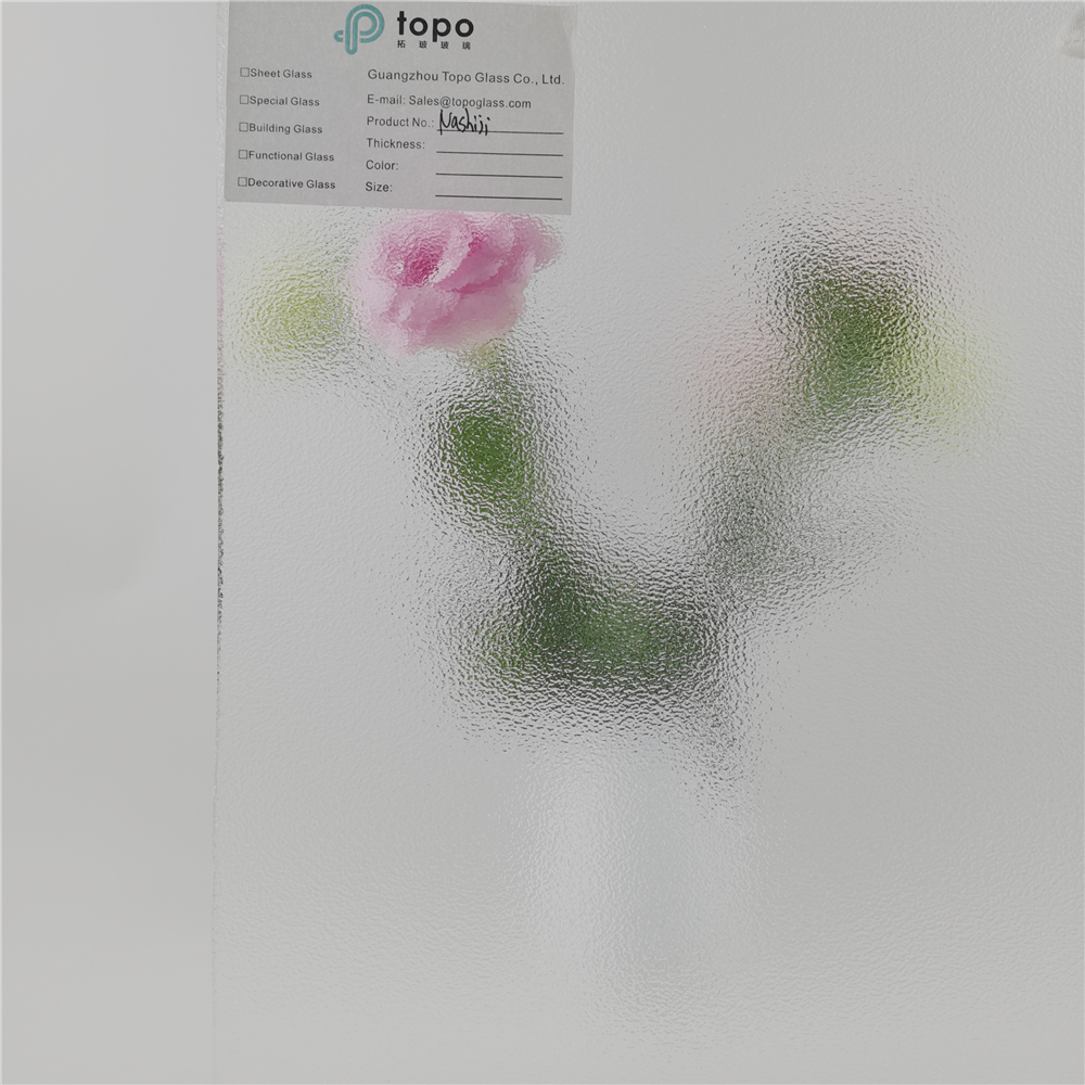 Verre à motif Nashiji ultra clair à faible teneur en fer