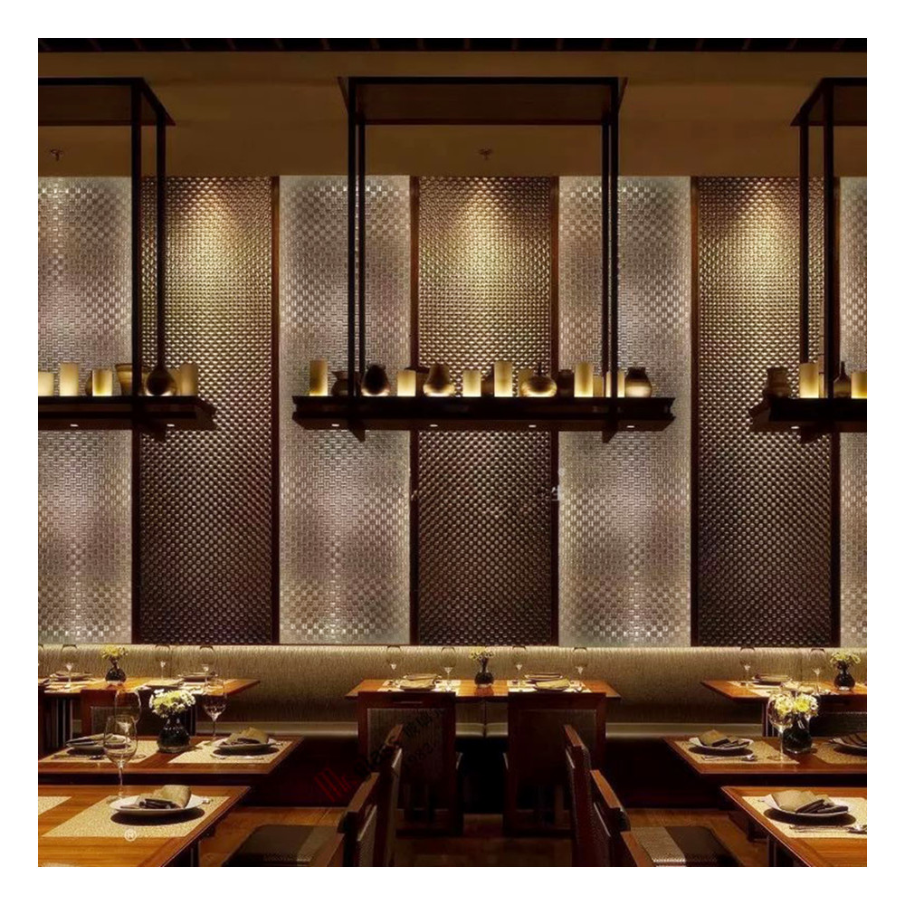 4mm-19mm Motifs de rainure clairs / ultra clairs Verre thermofusible pour décoration murale