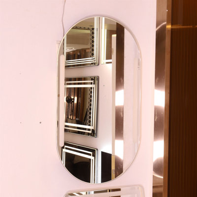 Miroir argenté anti-buée LED Ellipse HD de 5 mm pour salle de bain