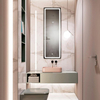 Miroir de salle de bain décoratif avec lampe LED