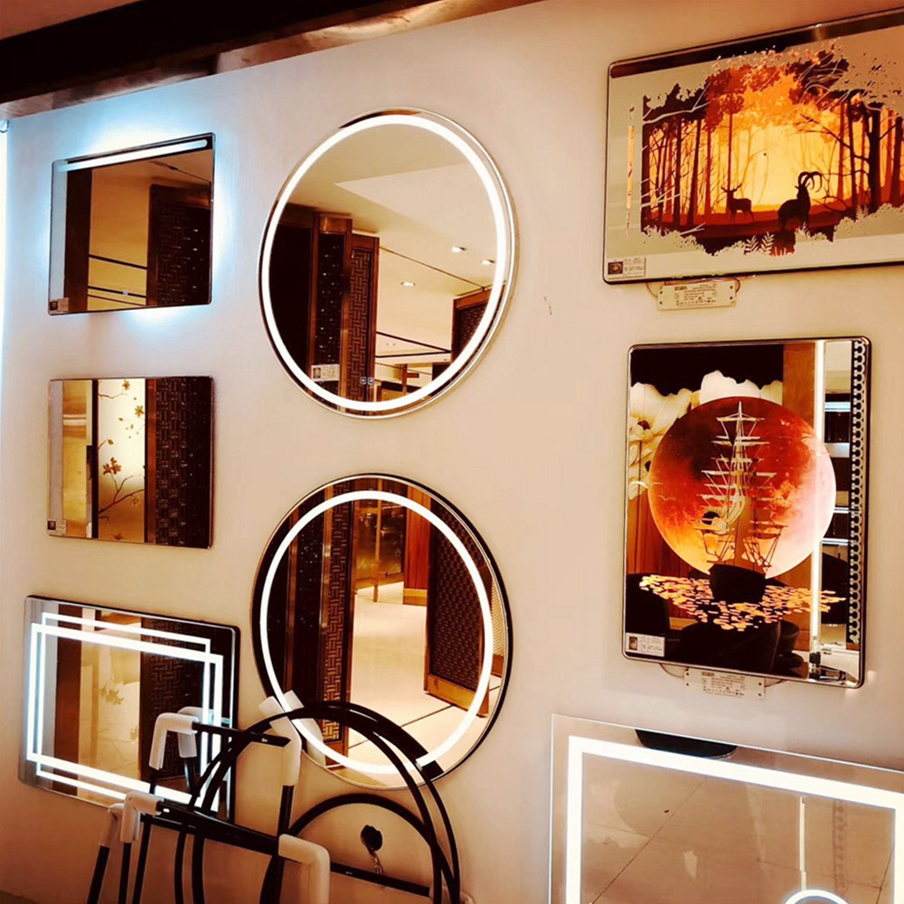 Miroir de maquillage décoratif avec lumière LED