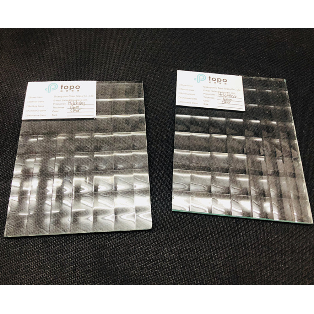 Verre figuré transparent Hitcross de 3 mm 4 mm 5 mm