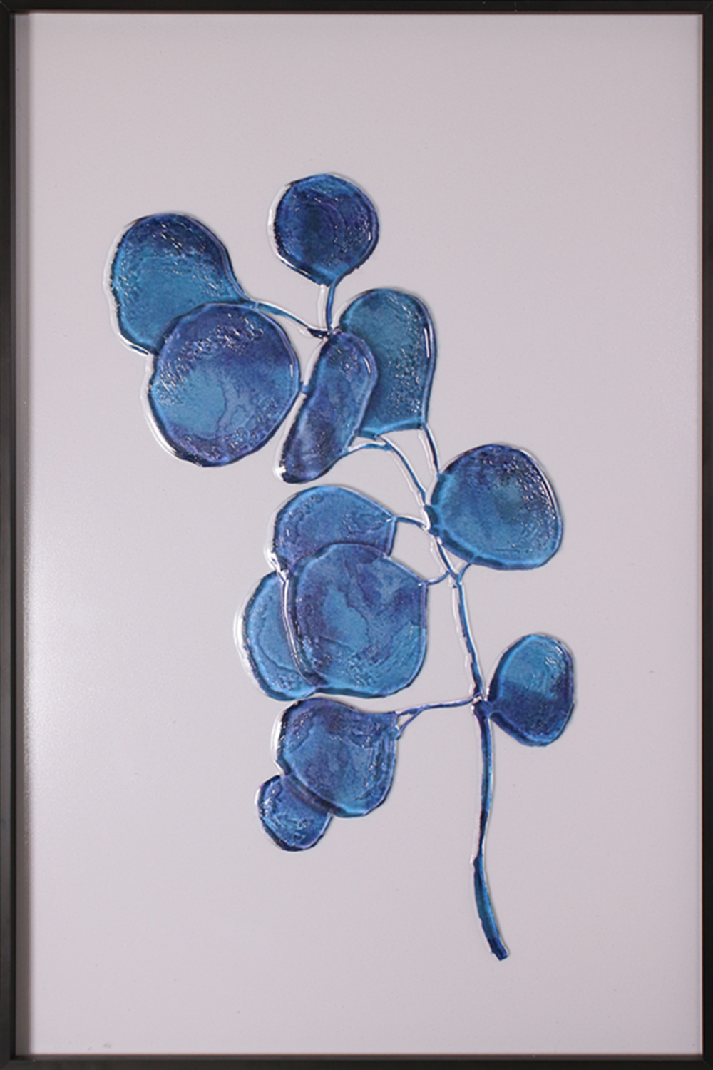 Vente en gros Nordic Nouveau Design Plantes Vertes Fleur Tenture Murale En Verre Décor Peinture