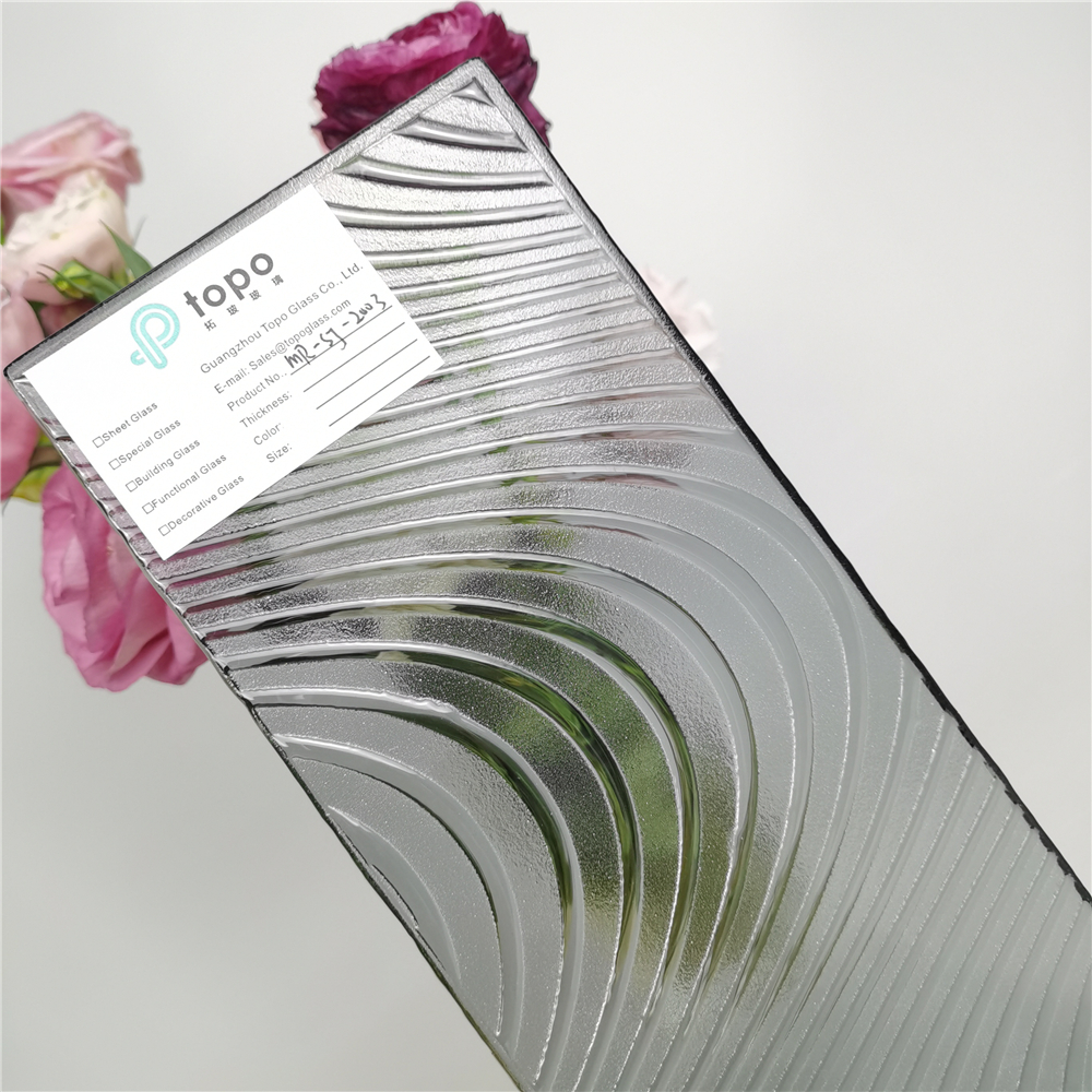 Verre de gaufrage à fusion jaune or / gris / rose / vert / bleu / ultra clair