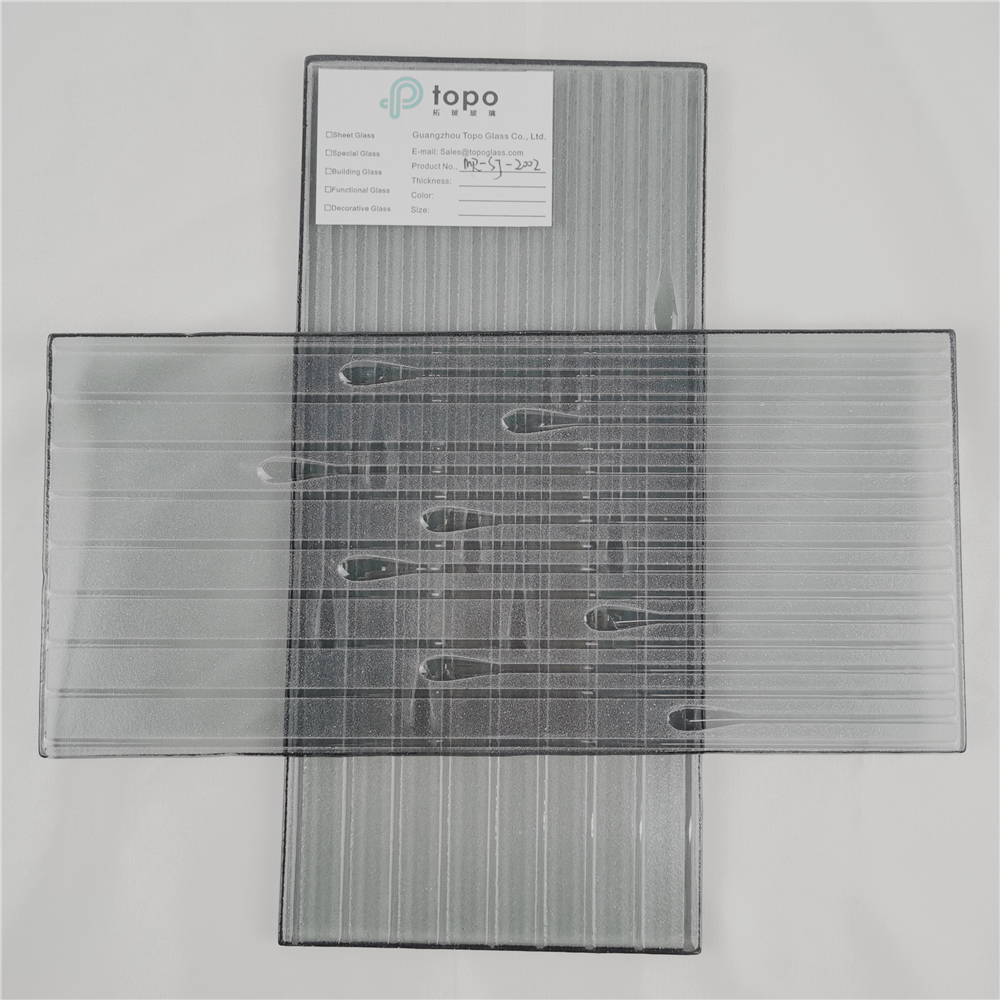 Nouveau design Verre de motif de fusion gris 6mm-19mm