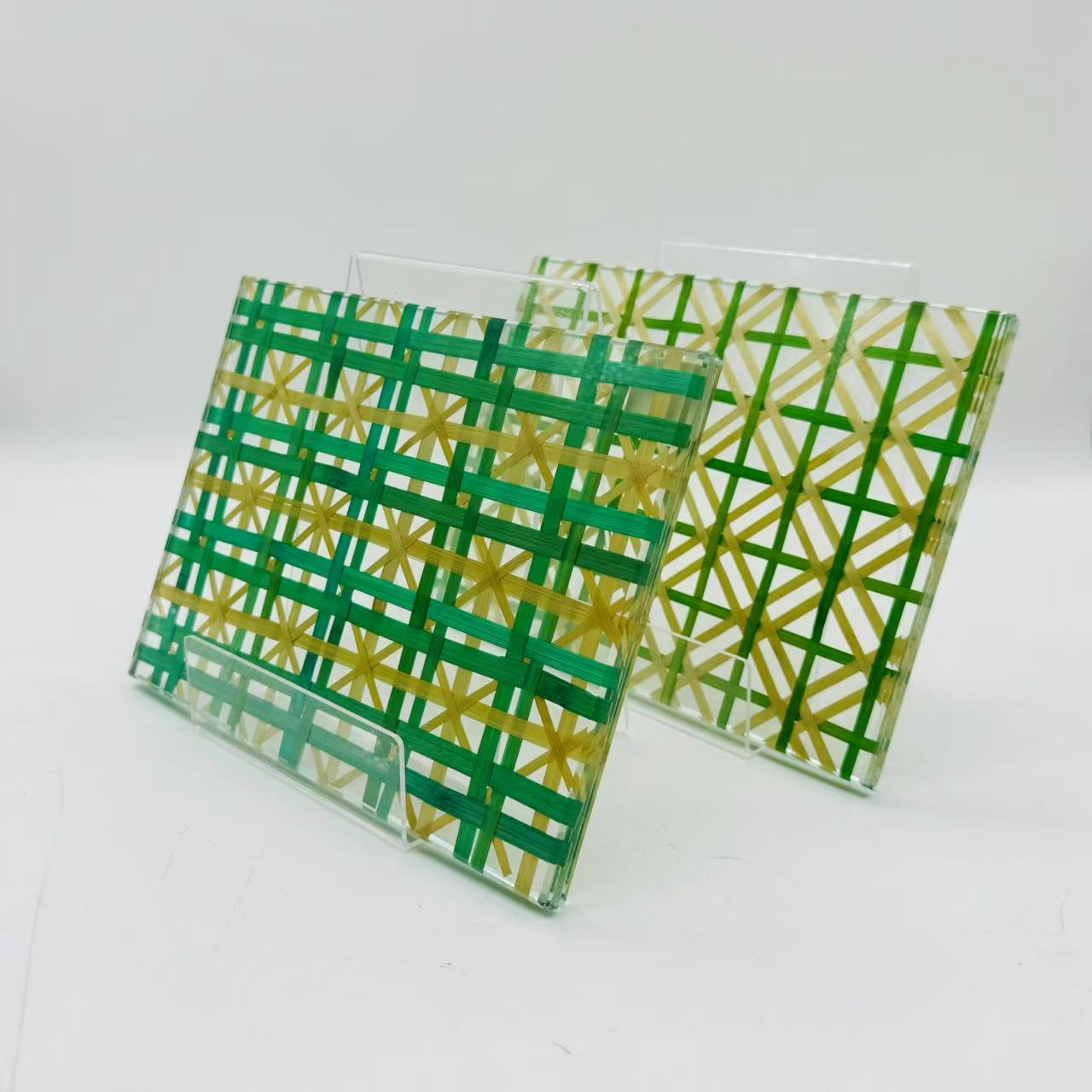 Verre feuilleté tissé en bambou