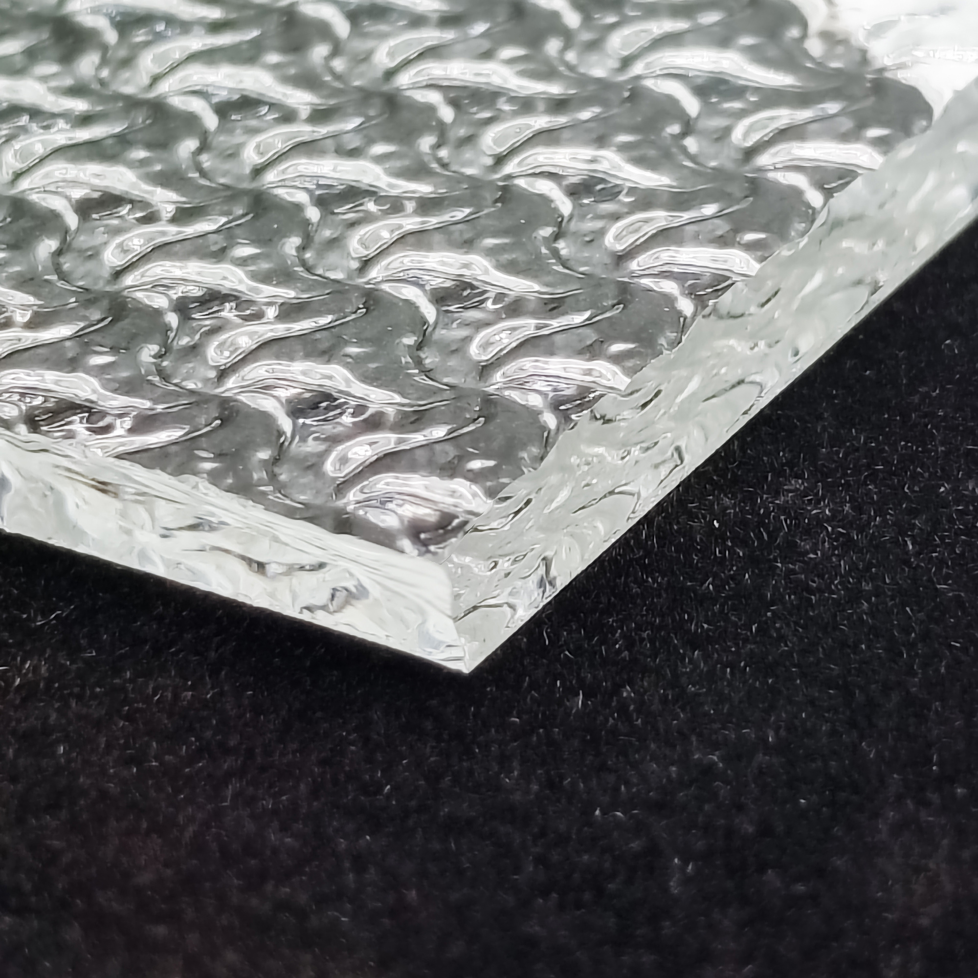 Verre gaufré texturé ultra clair à motif d'étoile