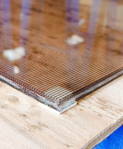 Verre feuilleté intercalaire en soie