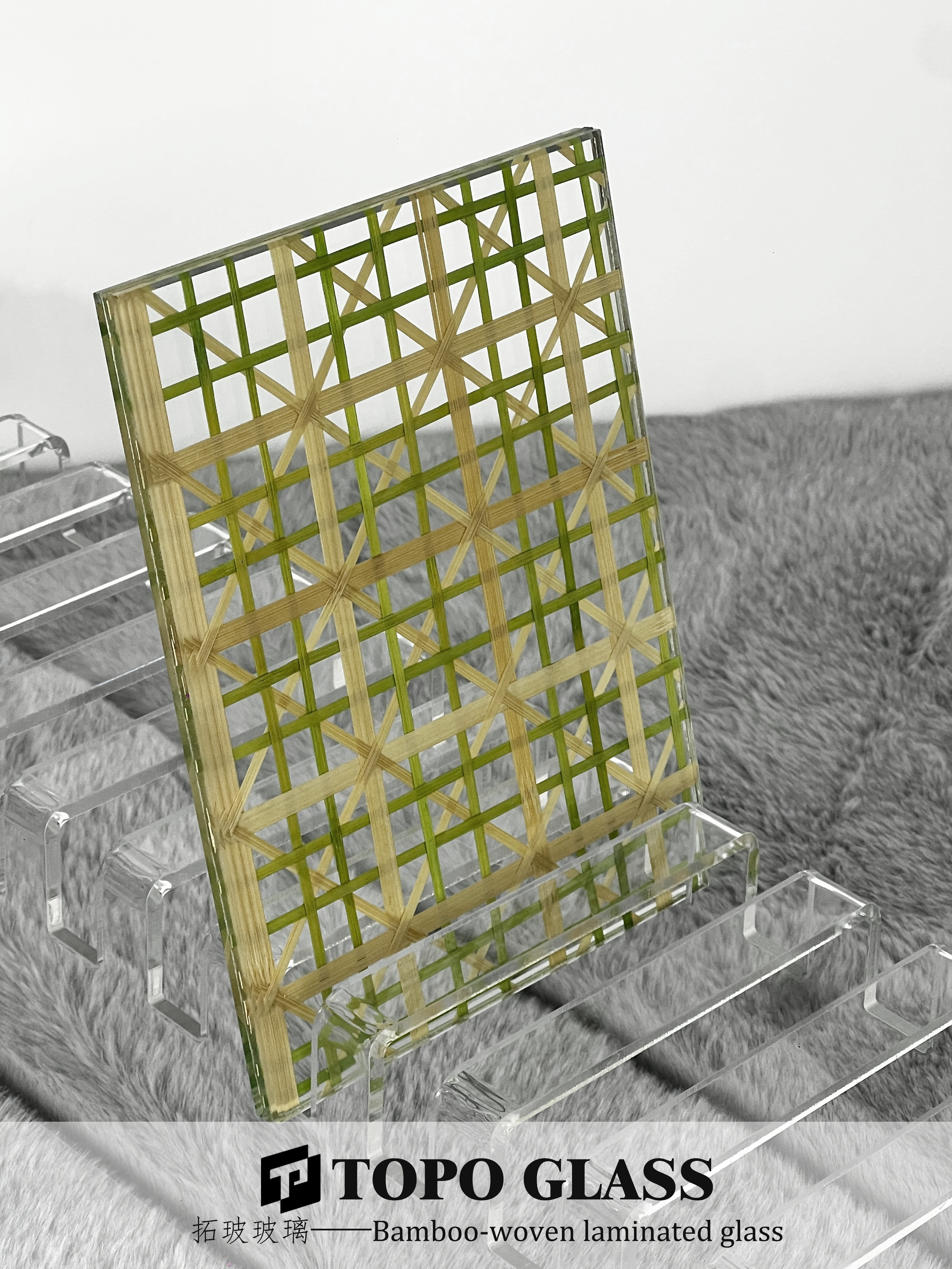 Verre feuillet&eacute; tiss&eacute; en bambou (3)