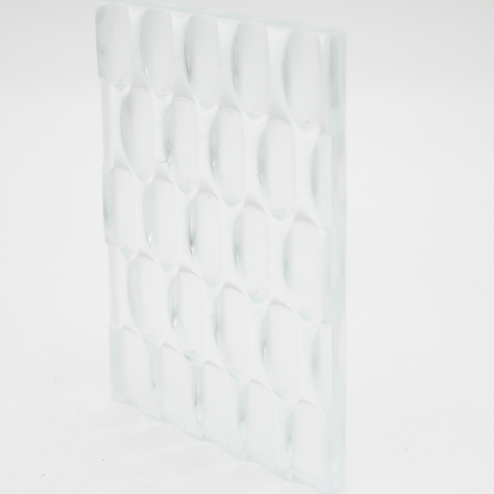 Verre thermofusible convexe moulé sous pression de couleur bronze pour la décoration murale