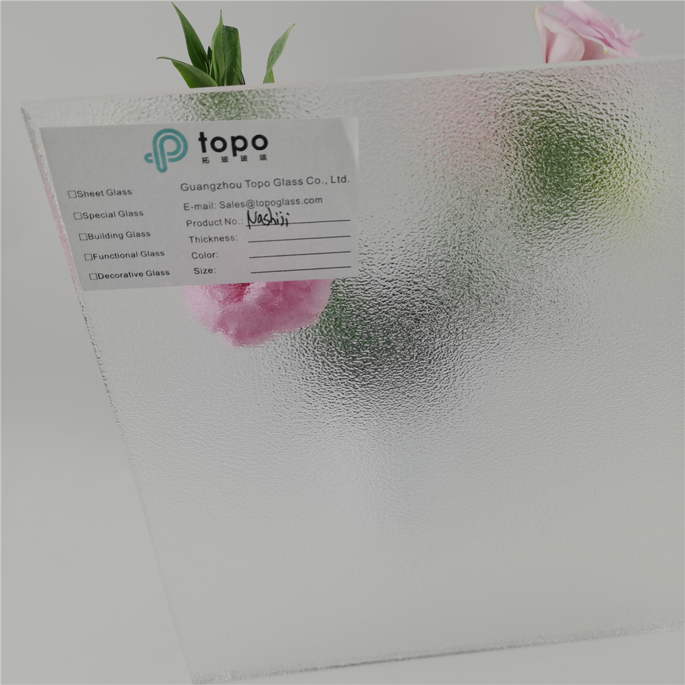 Verre à motif Nashiji ultra clair à faible teneur en fer