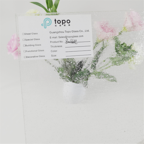 Verre texturé à bulles transparentes de 3 mm 4 mm 5 mm