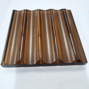 6 mm clair / ultra clair petit verre cylindrique en relief à chaud