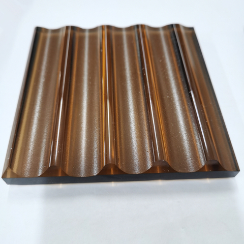 6 mm clair / ultra clair petit verre cylindrique en relief à chaud