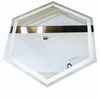 Miroir argenté hexagonal HD 5 mm, miroir anti-buée à LED, miroir argenté