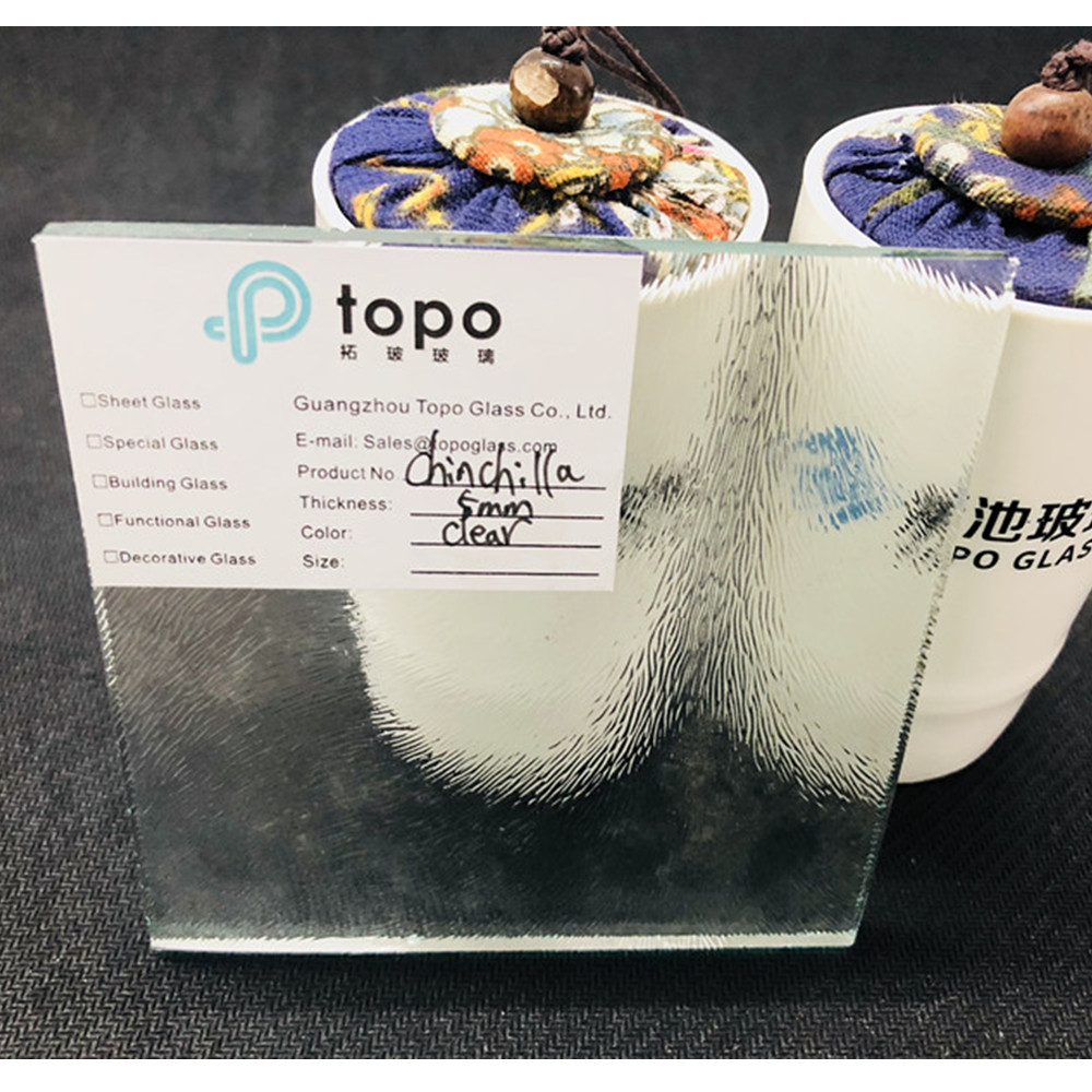 Verre transparent à motifs Chinchilla 3 mm 4 mm 5 mm