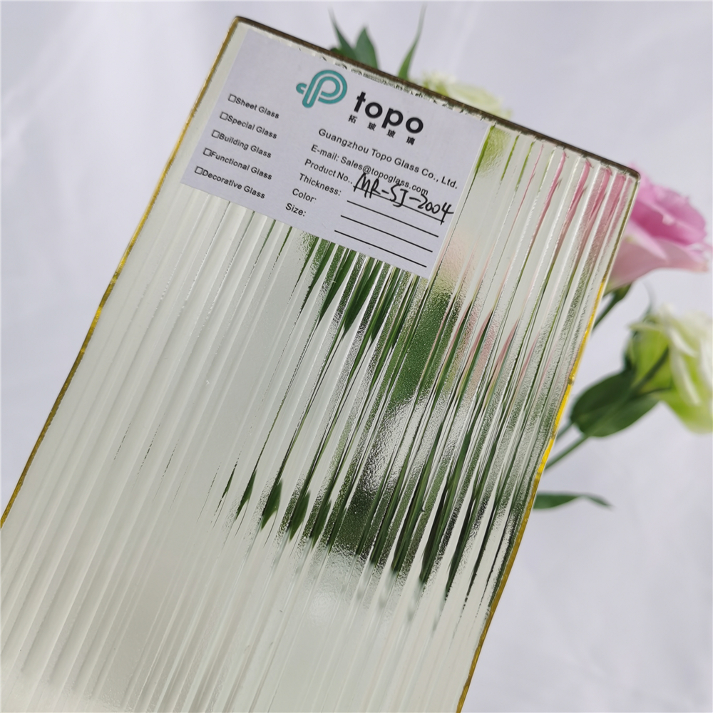 Verre décoratif d'intimité de salle de bains coloré d'or jaune de 5mm-15mm