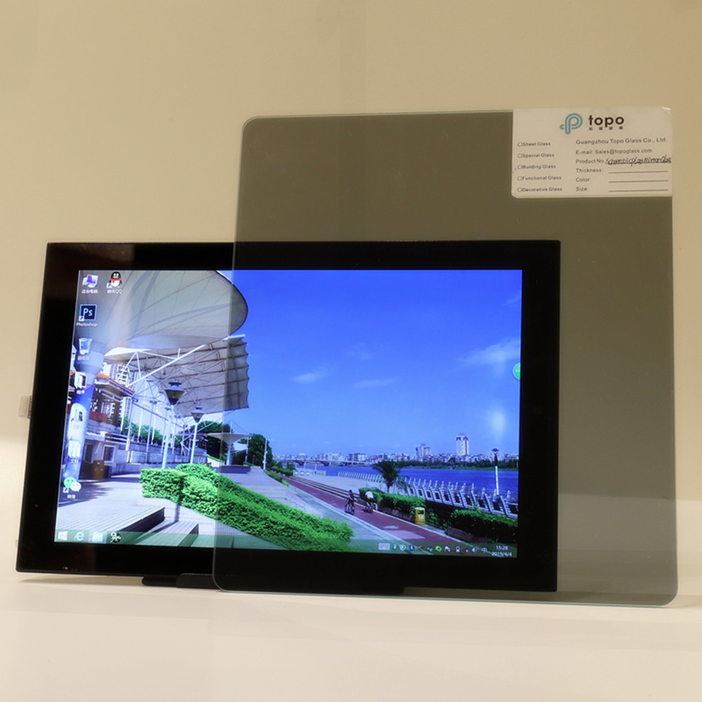 2mm 3mm 4mm 5mm 6mm 8mm 10mm 12mm 15mm verre de miroir d'affichage d'écran tactile