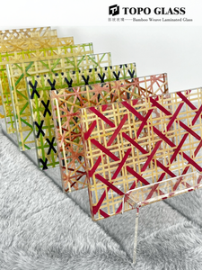 Verre feuilleté intercalaire tissé en bambou