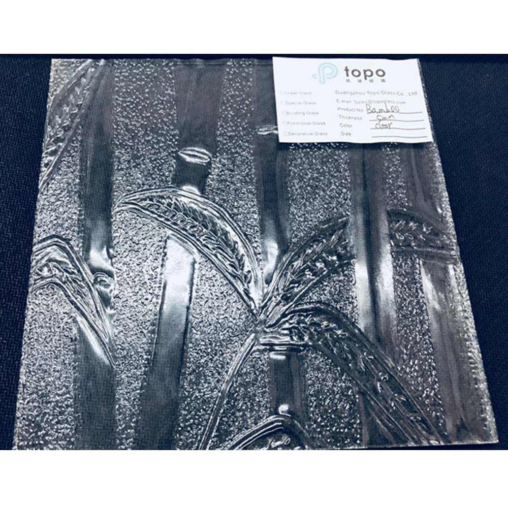 Verre gaufré en bambou transparent 3 mm 4 mm 5 mm