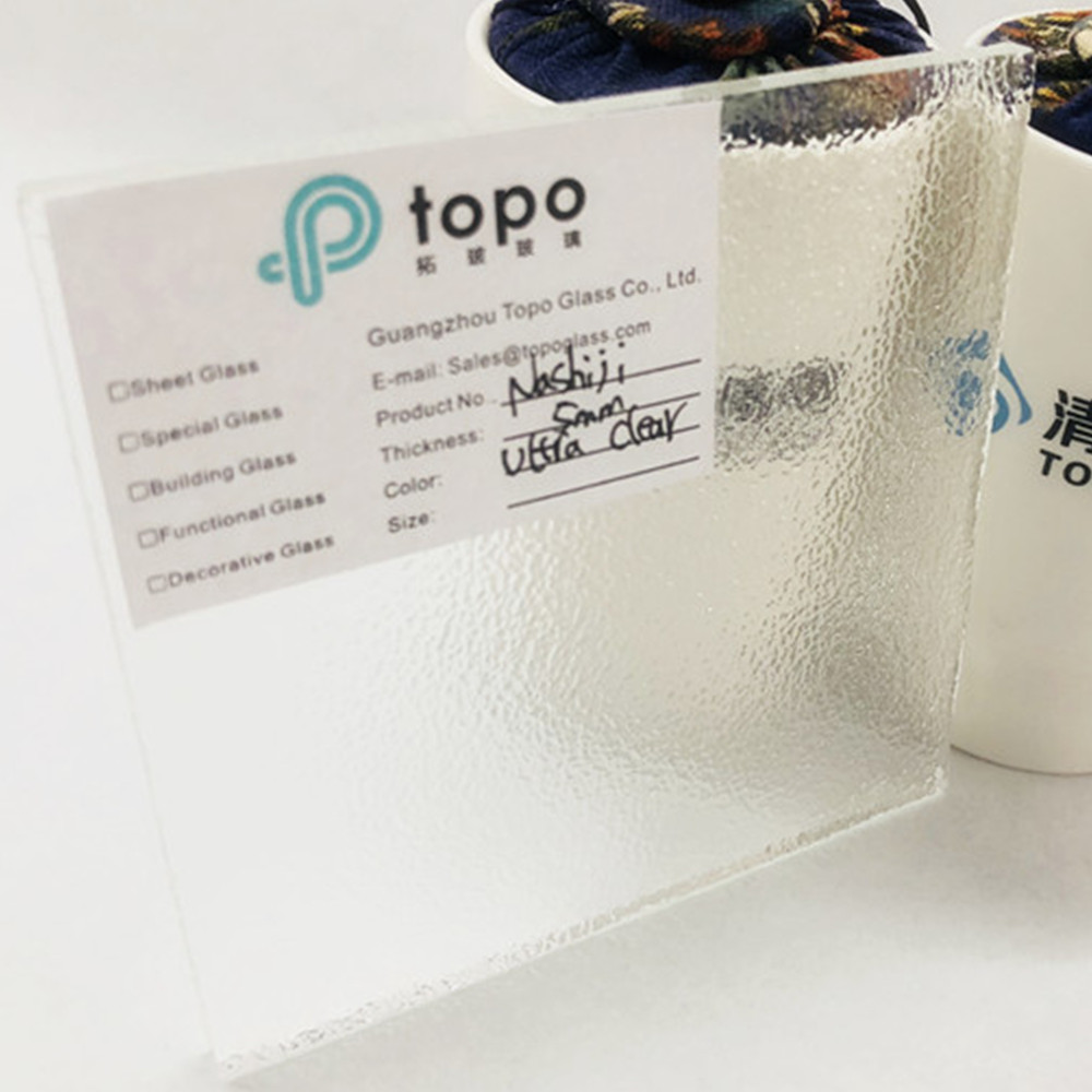 Verre à motif Nashiji ultra clair à faible teneur en fer