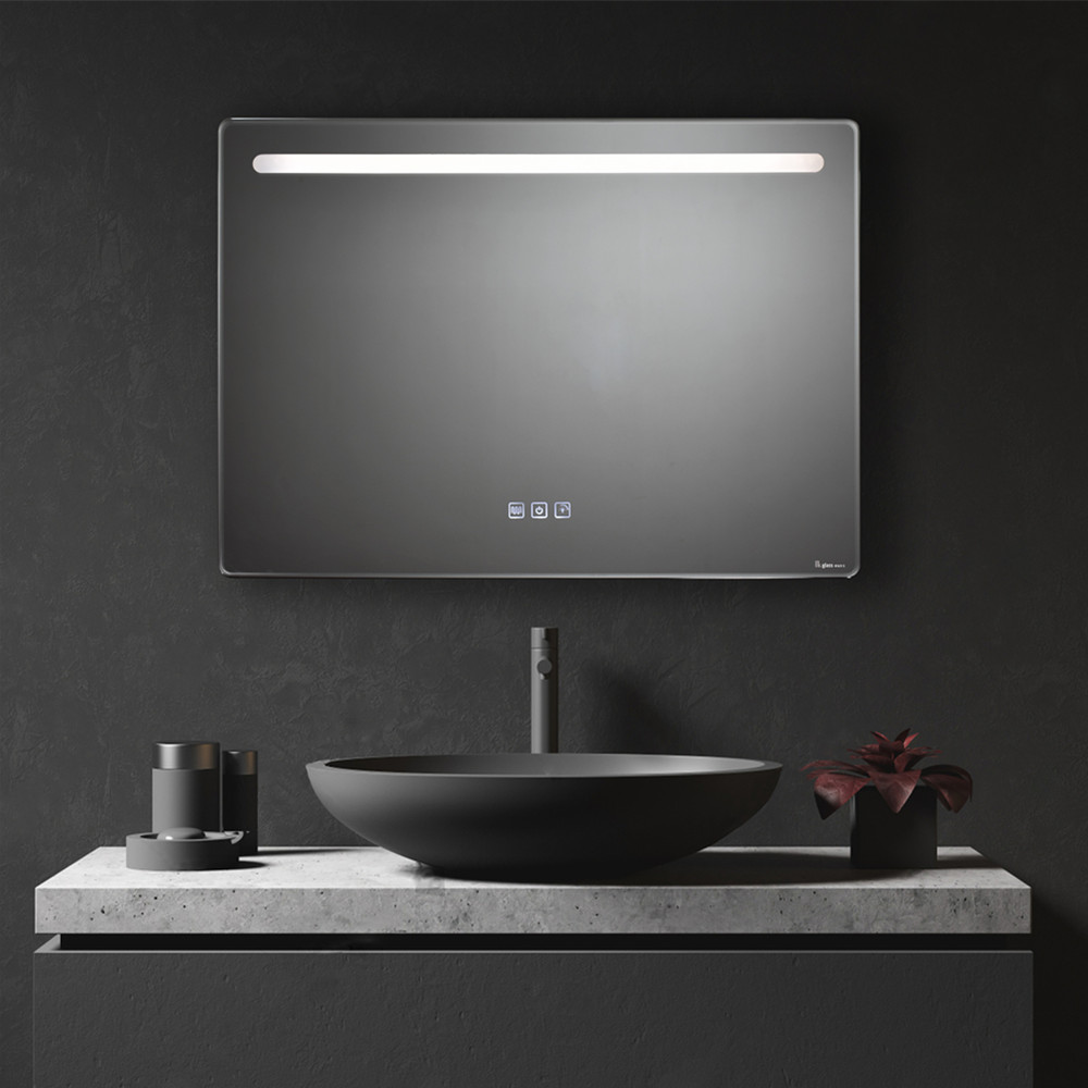 Miroir mural argenté clair de 5 mm pour salle de bain