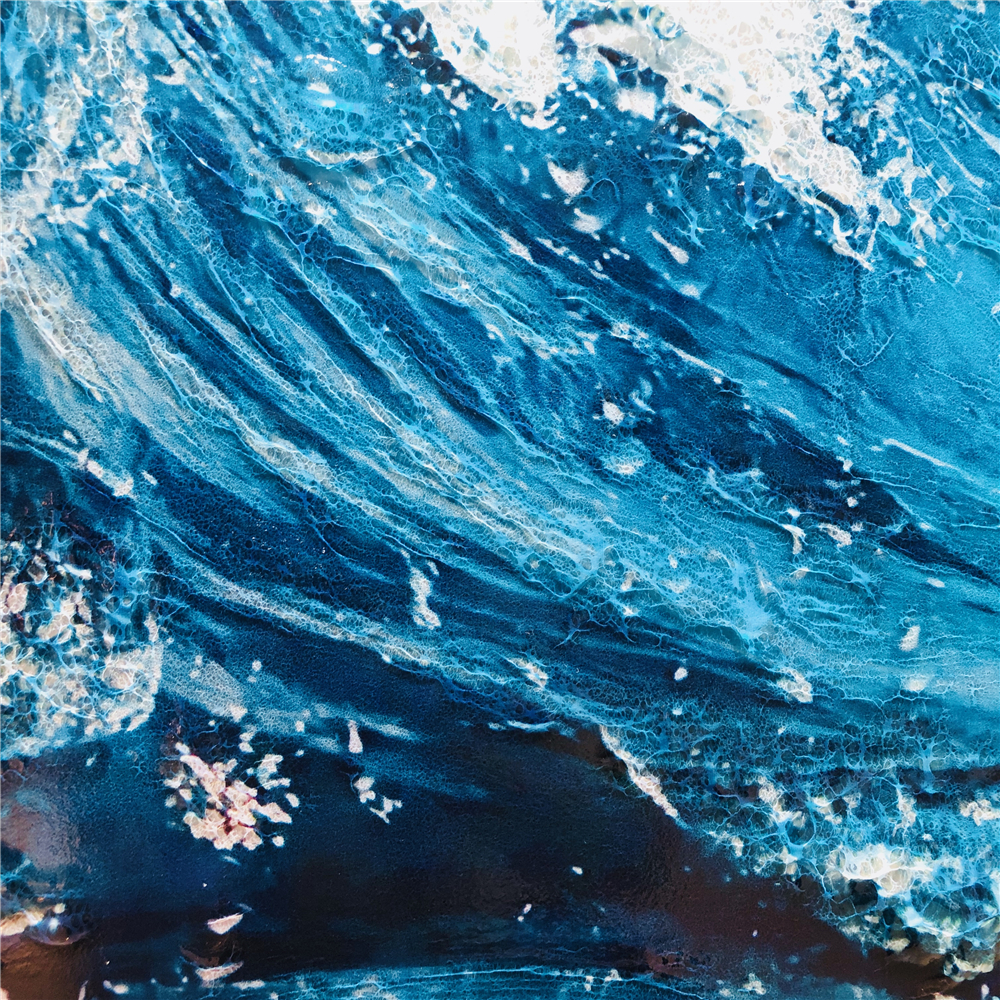 Salon Décoratif 1000mm*600mm et 1610mmx910mm Les Vagues Galss Peinture