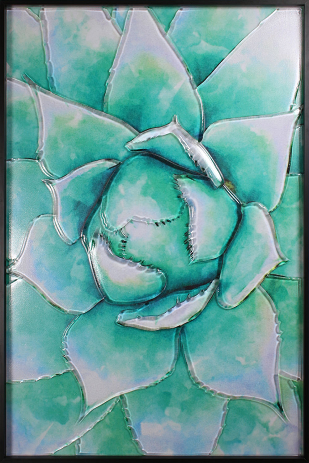 Peinture d'image d'art de tenture murale de plantes vertes de cinq ensembles de haute qualité à Guangzhou