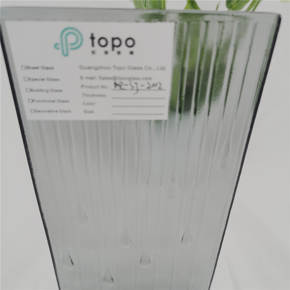 Nouveau design Verre de motif de fusion gris 6mm-19mm