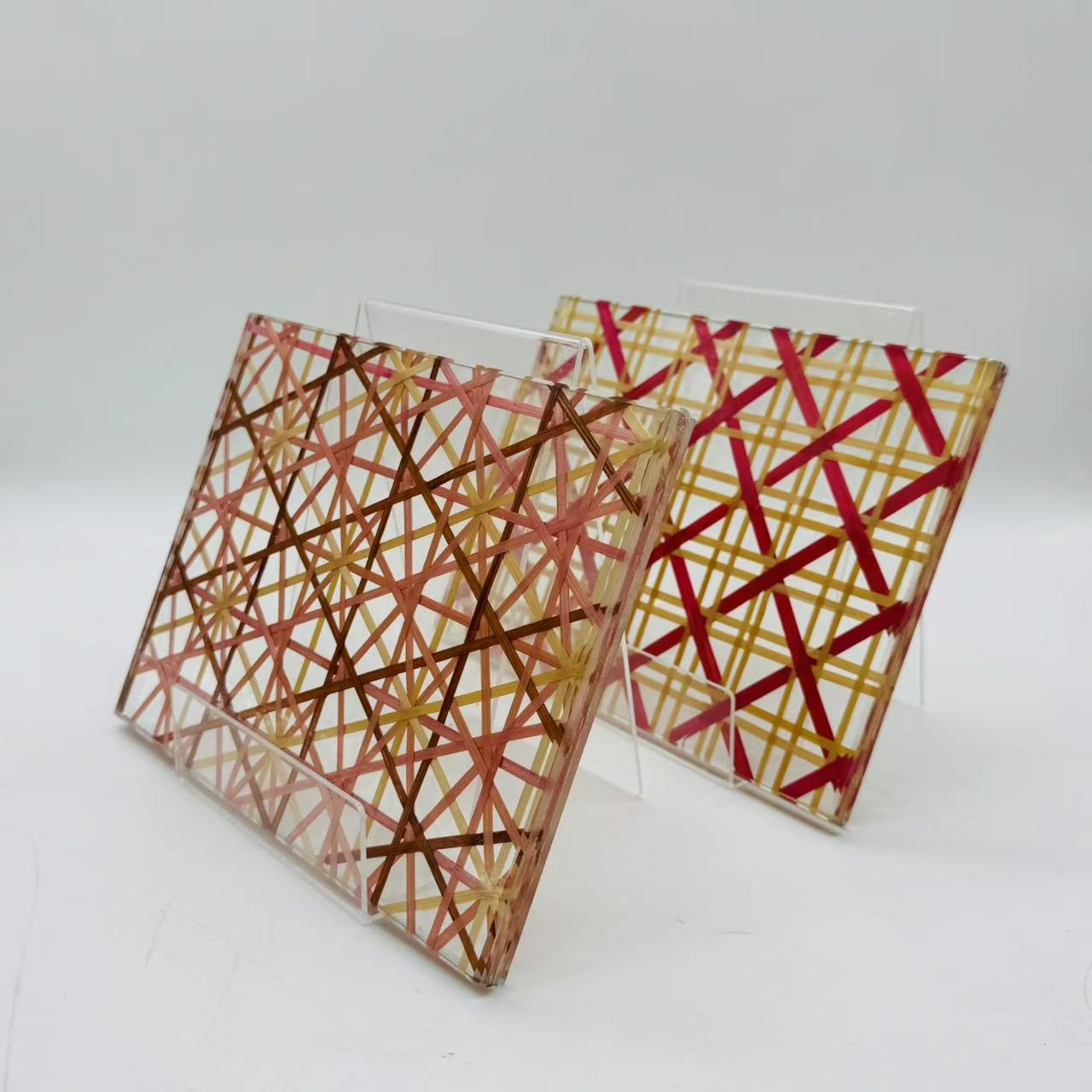 Verre feuillet&eacute; tiss&eacute; en bambou (12)