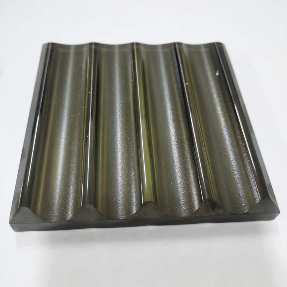 6 mm clair / ultra clair petit verre cylindrique en relief à chaud