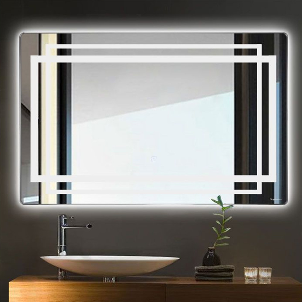 Lavabo de salle de bain 3mm-6mm miroir HD argenté