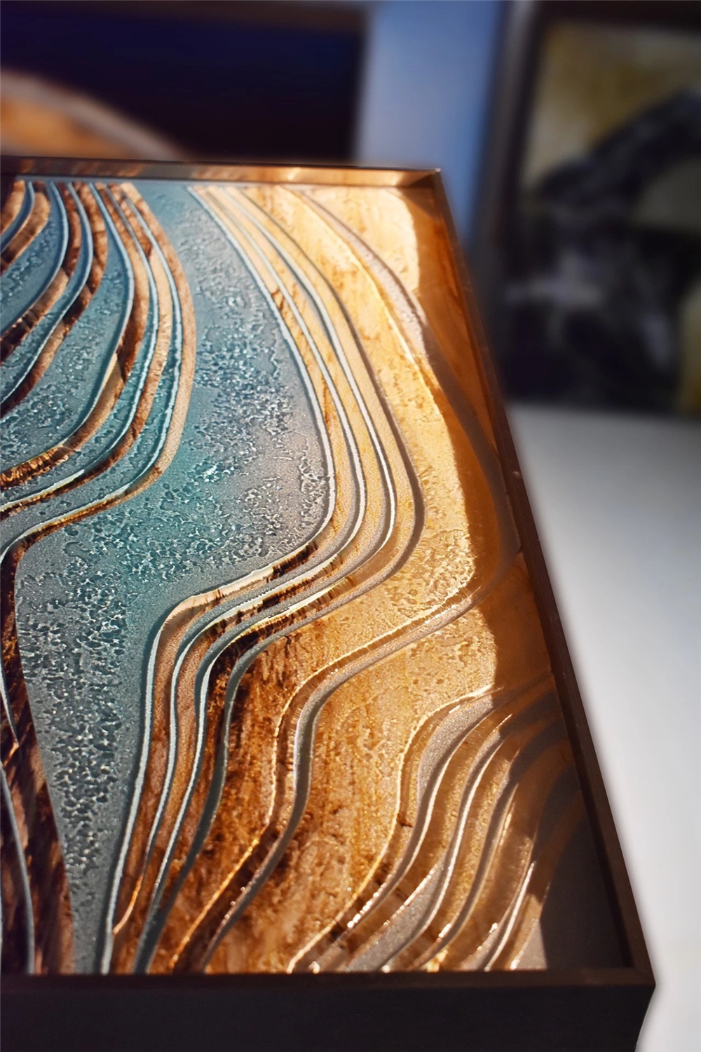 Peinture suspendue en verre d'art abstrait de style fashional pour la décoration murale