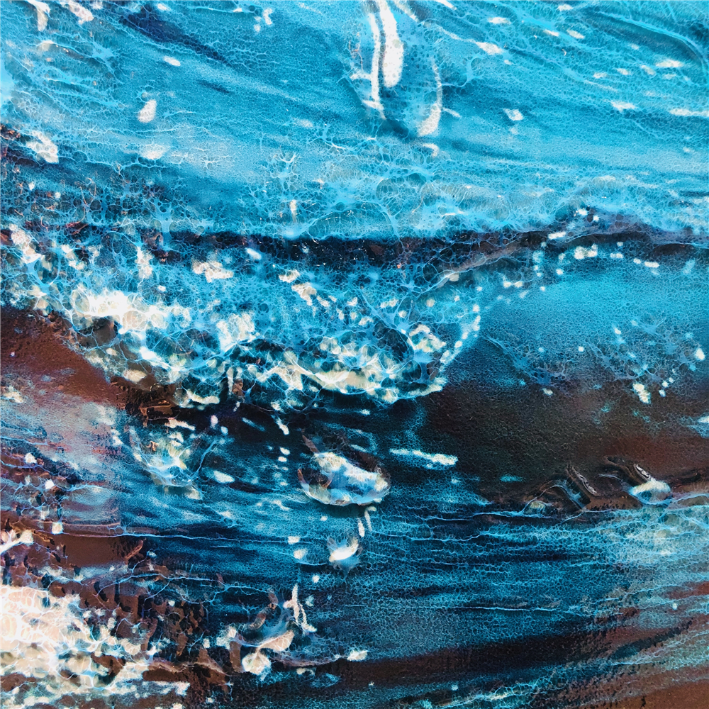 Salon Décoratif 1000mm*600mm et 1610mmx910mm Les Vagues Galss Peinture