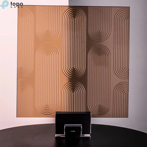 5mm 6mm Verre décoratif à motif fondu en relief rose