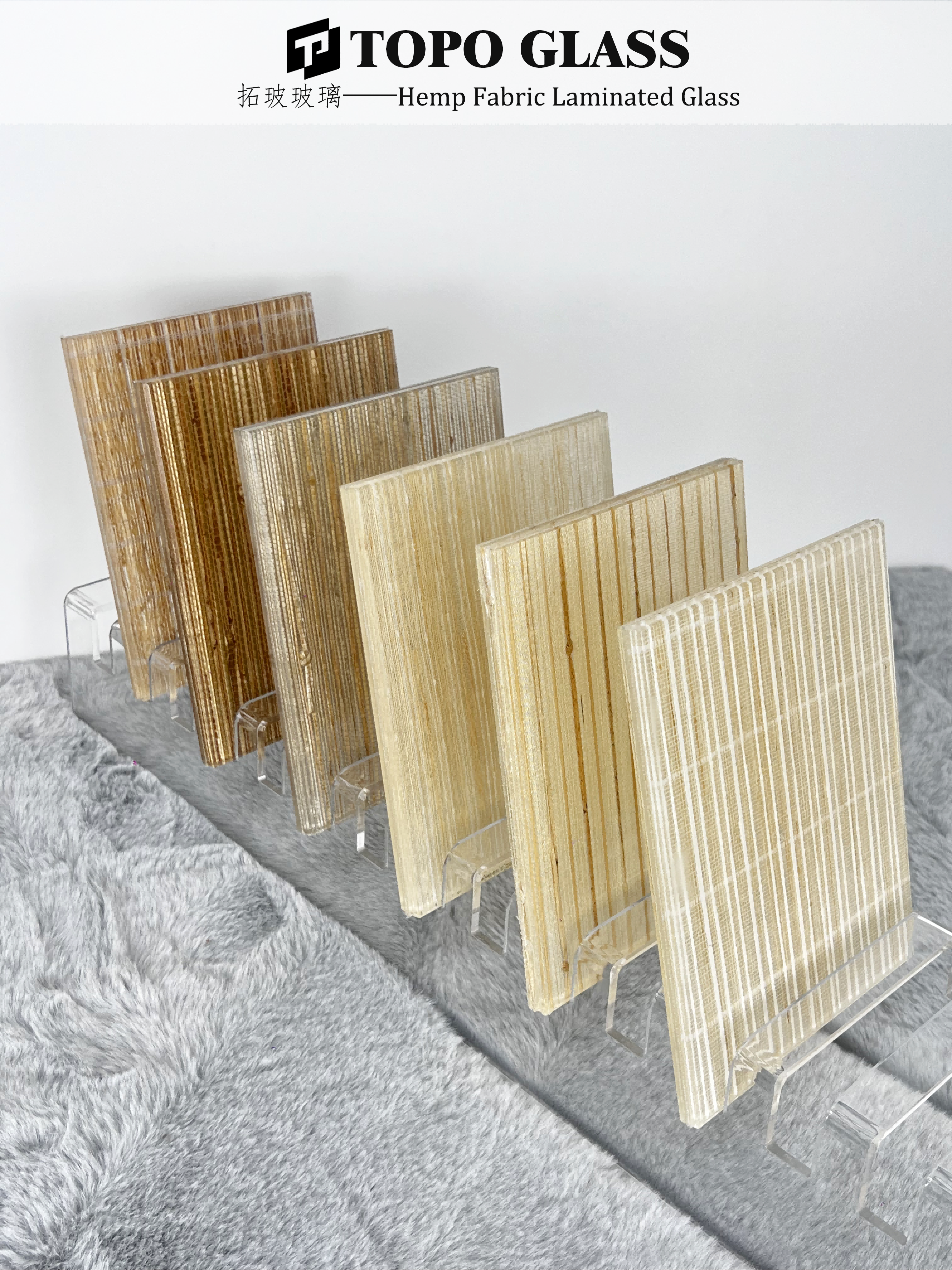 Verre feuillet&eacute; en tissu de chanvre