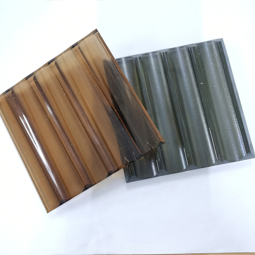 6 mm clair / ultra clair petit verre cylindrique en relief à chaud