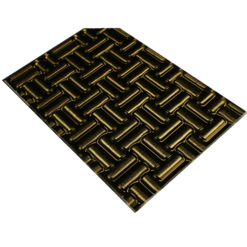 Verre thermofusible à motif en relief coloré