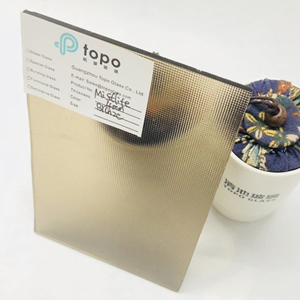 Verre emboss&eacute; transparent Mistlite