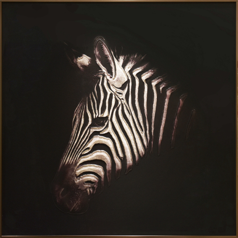 Peinture en verre de zèbre de la protection de l'environnement de style moderne 3D pour la décoration