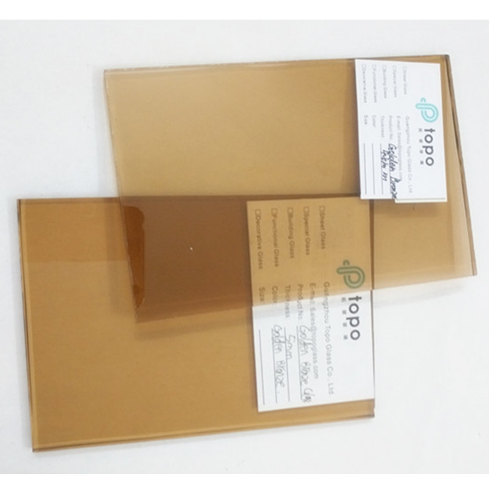 4 mm 5 mm 6 mm 8 mm 10 mm 12 mm Verre flotté en bronze doré