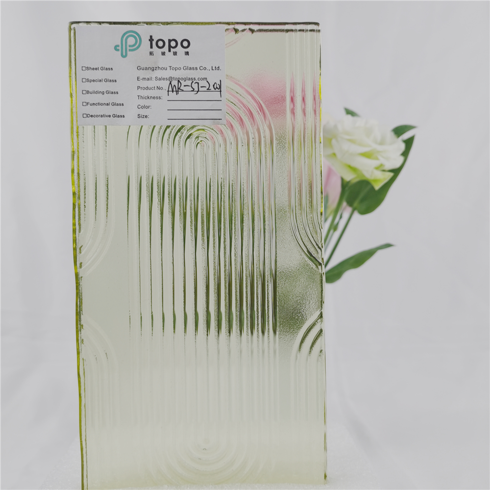 Nouveau design 6mm-19mm doré jaune fusionner en relief Art figuré verre