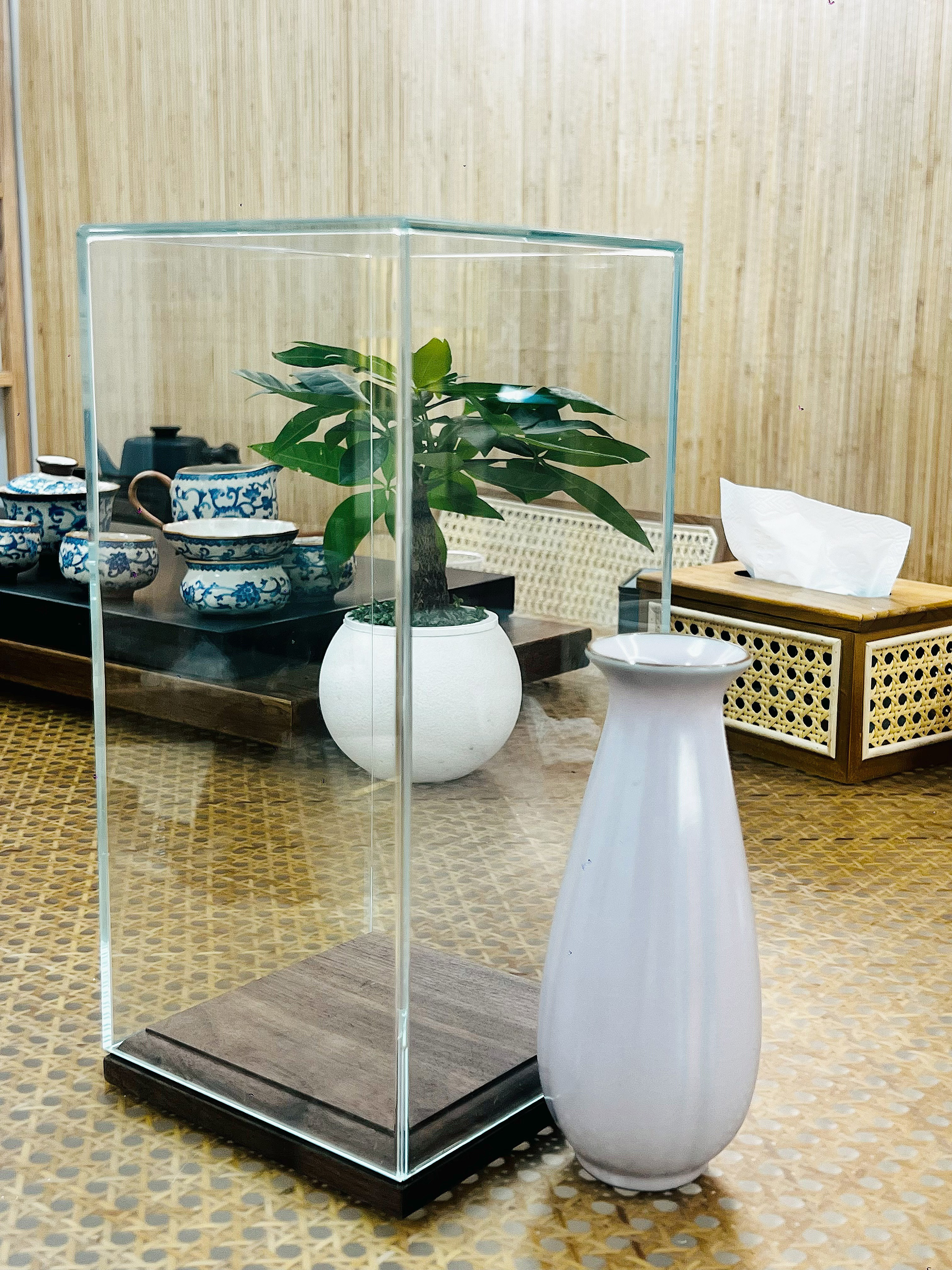 Vitrine de collection en verre