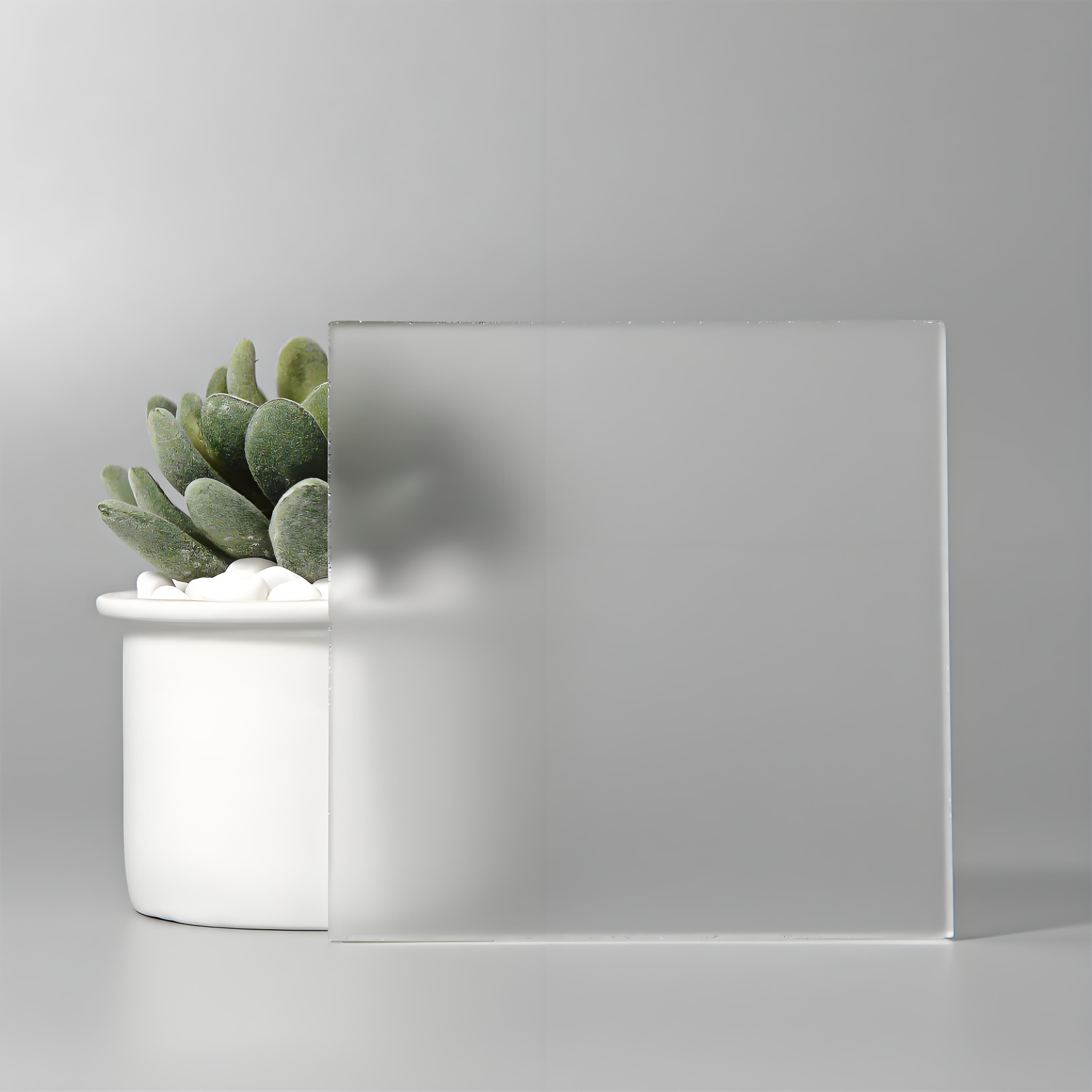 Verre dépoli gravé à l'acide